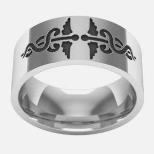 Medical Symbol Stainless Steel Band Ring